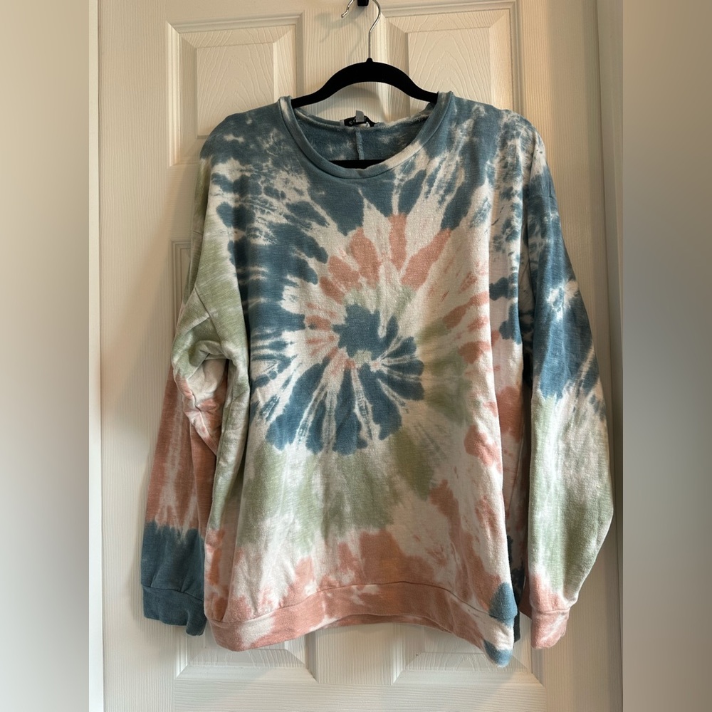 Olivaceous Pastel Tie Dye Sweatshirt